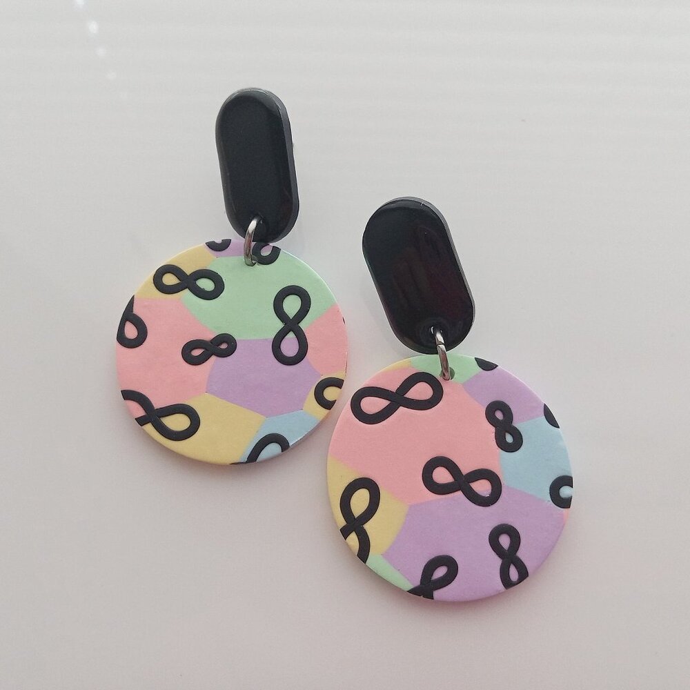 Infinity Earrings⎟ Handmade ⎟ Polymer Clay Earrings ⎟ Mental Health